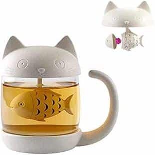 Taza para té con forma de gato